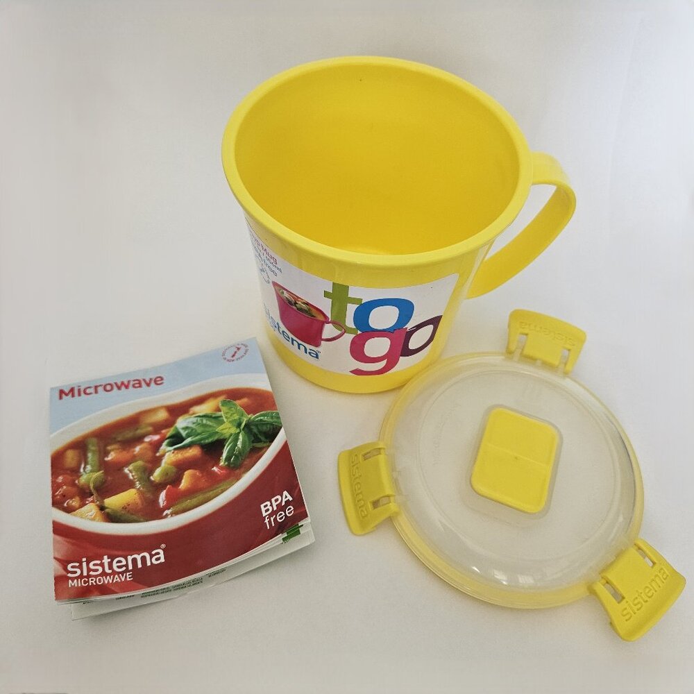Sistema Soup To Go Style #1107 Medium Soup Mug 646 ml - Yellow NWT